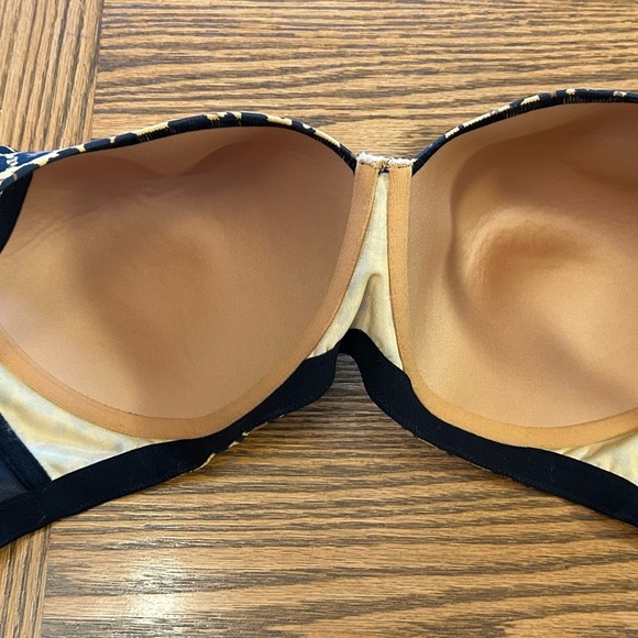 Leading Lady Leopard Print Lightly Padded Adjustable Strap 4-Hook Bra 42D - Picture 2 of 9